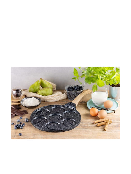 Edenberg Smile Face Pfanne für Pfannkuchen aus Aluminium mit Steinbeschichtung 27cm