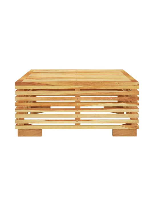 Garten- und Terrassentisch für Kleine Außenbereiche aus Teak Natürlich 69.5x69.5x31cm