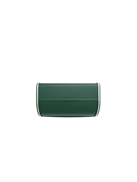 Brabantia Metallic Bread Box with Lid Pine Green Roll Top