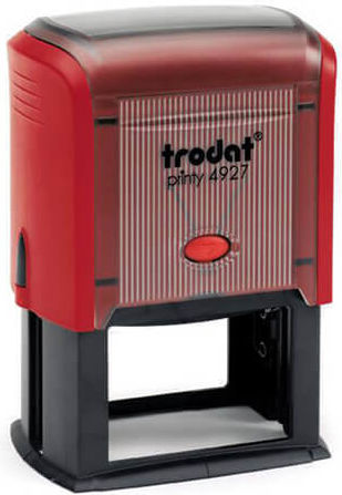 Trodat Rectangular Ink Stamp Text In Greek Language And Blue Ink (Various Colours)