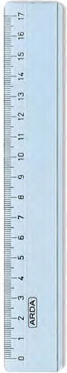 Arda Ruler Plastic Transparent 17cm