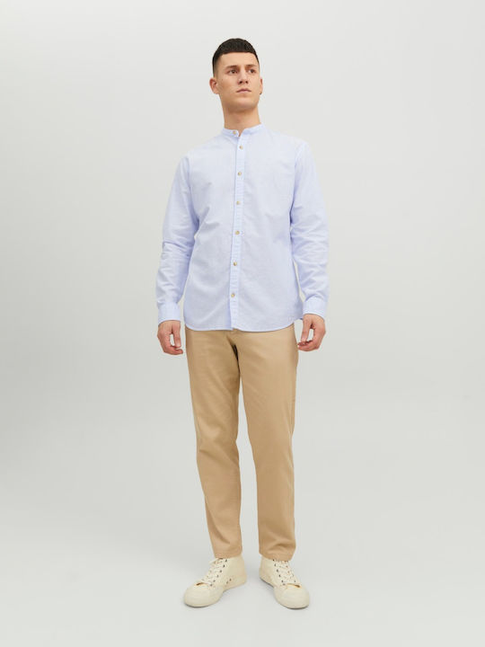 Langärmlig Baumwolle Hemd Cashmere Blue