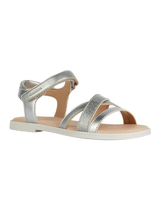 Geox Kinder Sandalen Karly Anatomisch Silber