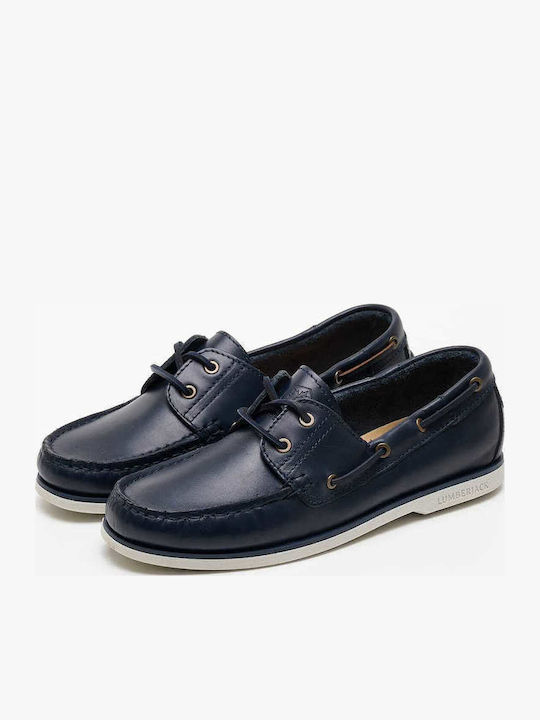 Δερμάτινα Ανδρικά Boat Shoes σε Μπλε Χρώμα
