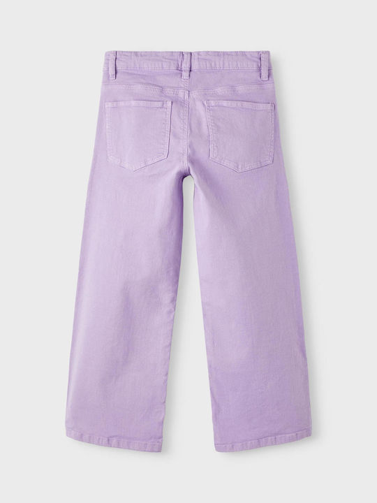 Kinder Schlaghose Jeans Flieder