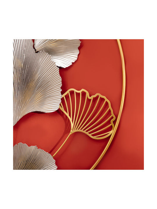 HomCom 3D Gold Wall Decor Made of Metal 138x70cm