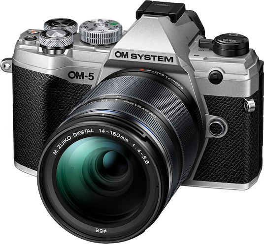 Olympus OM-5 Mirrorless Φωτογραφική Μηχανή Kit (ED 14-150mm F4-5.6 II) Ασημί