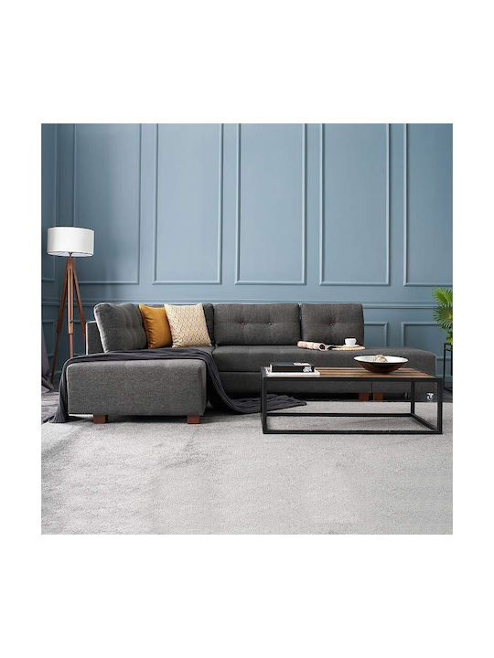 Manama Ecke Sofa mit Bett mit Linke Ecke Anthrazit 280x206x85cm
