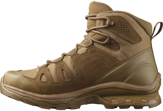 Salomon Cizme Militare Ghete Scurte Quest Prime Forces GTX Cu Membrană Gore-Tex Din Piele Maro