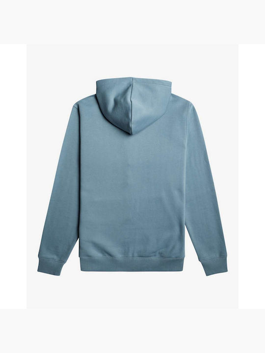Billabong Jachetă cu fermoar pentru bărbați cu glugă și buzunare Albastru deschis