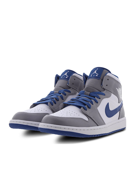 Air  1 Mid Boots Cement Grey / True Blue / White