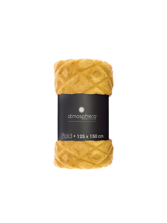 Atmosphera Losan Blanket Fleece Sofa 125x150cm Ochre