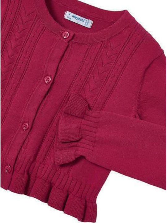 Kids Cardigan Cotton Burgundy