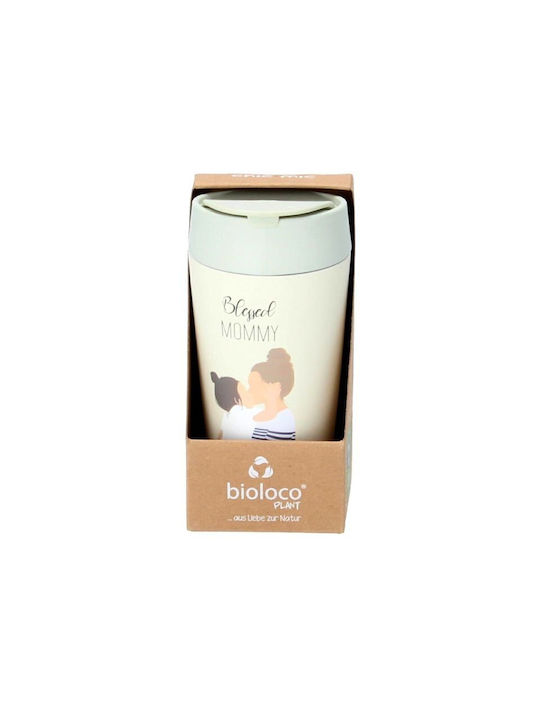 Chic Mic Blessed Mommy Becher Bamboo mit Deckel Beige 420ml