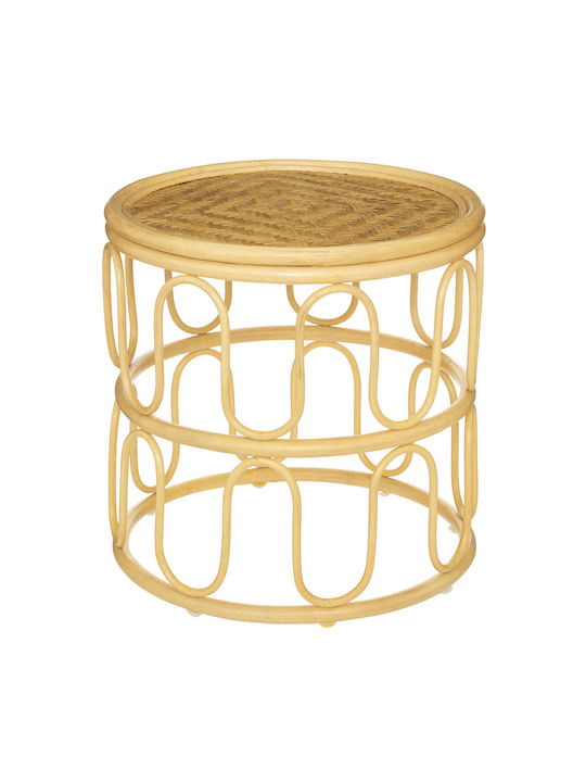 Henriette Round Bamboo Zigon Tables Natural L40xW40cm