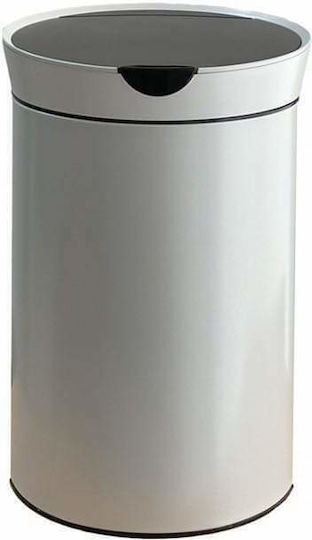 Ecosales Κάδος Linea Conical EAD106801W Απορριμμάτων Μεταλλικός με Αισθητήρα Λευκός 10lt