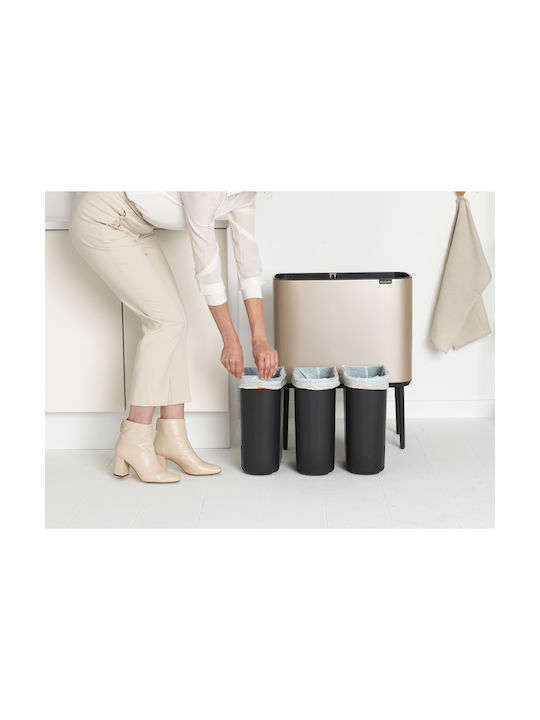 Brabantia Bo Coș de Gunoi Champagne 33lt 1buc