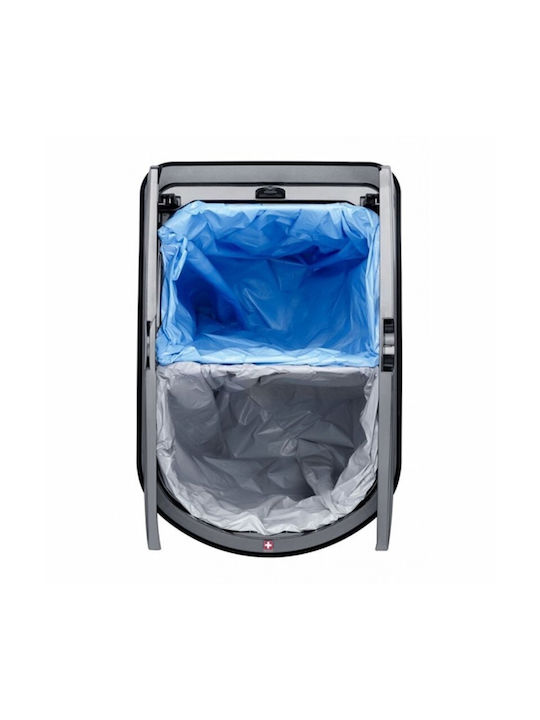 Dimitracas Paso Waste Bin Waste Plastic with Pedal Silver 50lt 1pcs