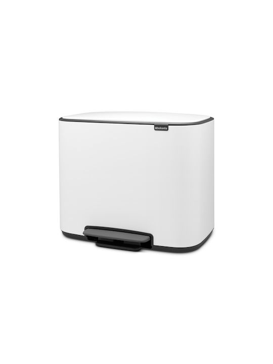 Brabantia Bo Waste Bin Recycling with Pedal White 34lt 1pcs
