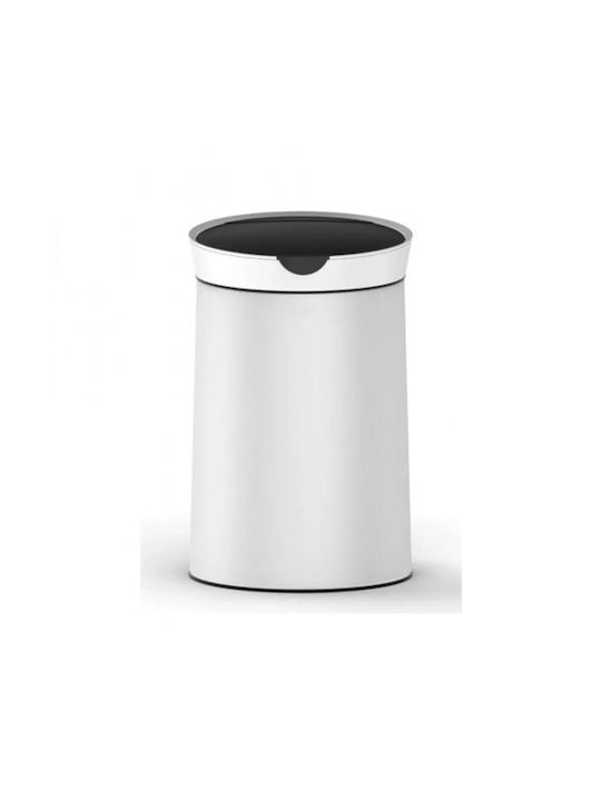 Ecosales Linea Conical EAD106801W Metallic White Waste Bin 10lt