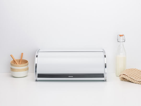 Brabantia Хлябохранилище С Капак Метален В Бял Цвят