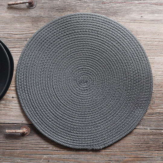 Rythmos Leon Platzdeckchen Stoff Gray 35x35cm 1Stück