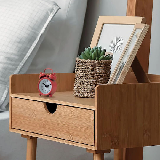 Legami Milano Mini Tischuhr mit Zeigern Metallisch mit Wecker Rote LI1137