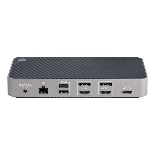 StarTech USB-C Докинг станция с HDMI/DisplayPort 4K PD Етърнет и свързване 3 монитора Сив (S55174601)