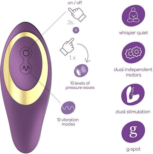 Crushious Moanstar Lutscher Mit Vibration Klitoris-Schallvibrator Lila