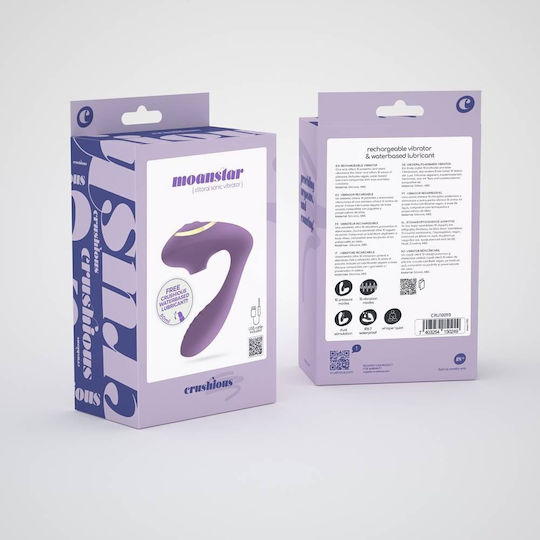 Crushious Moanstar Lutscher Mit Vibration Klitoris-Schallvibrator Lila
