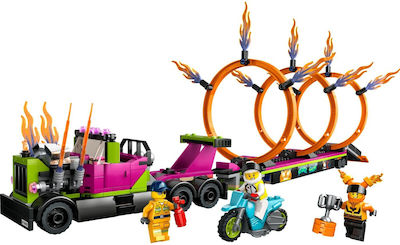 Lego City Stunt Truck & Ring of Fire Challenge pentru 6+ ani