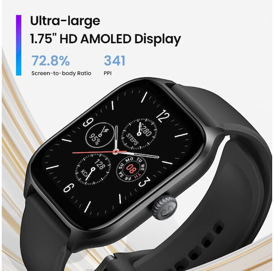 Amazfit GTS 4 Aluminium 43mm Wasserdicht Smartwatch mit Pulsmesser (Infinite Black)