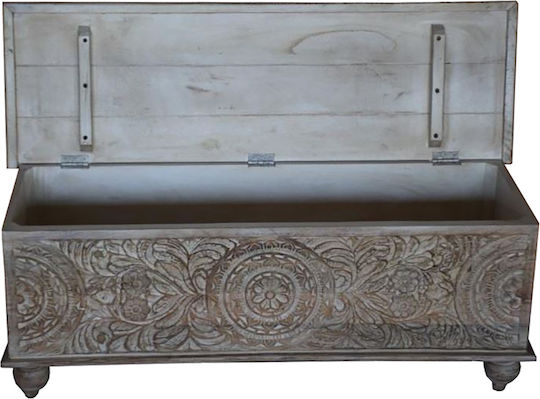 Liberta Sari Декоративна куфар Дърво Бял 125x40x46бр