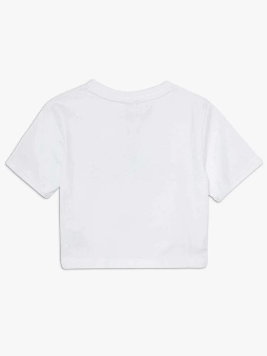 Ellesse Kinder-Crop-Top Kurzarm Weiß