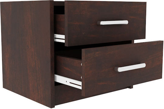 Nachttisch Olympus Walnut 47.5x40.5x40.5cm