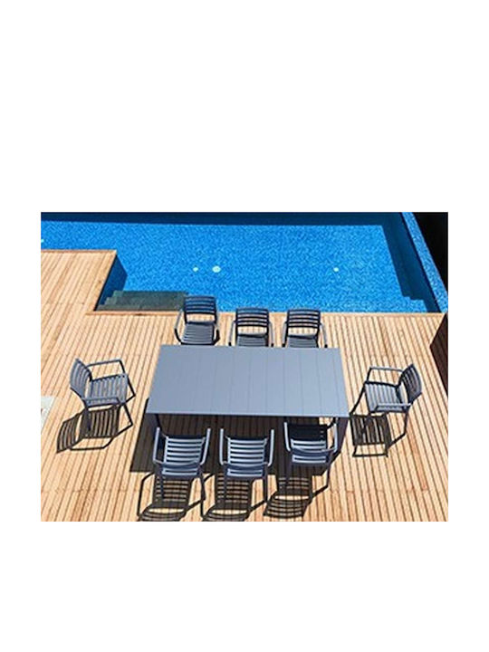 Scaun de exterior Polipropilenă Artemis Gri 58x58x82cm