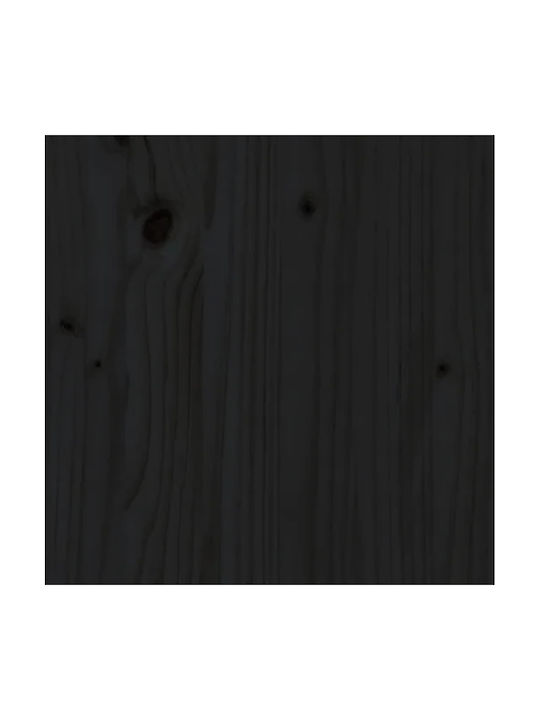 vidaXL Planter Box Lemn Negru 77x25x66cm.
