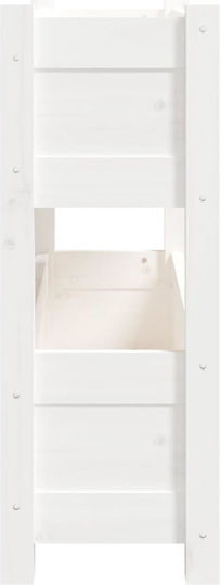 vidaXL Planter Box Wooden White 77x25x66cm.