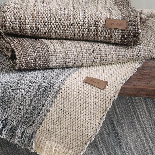 Rythmos Hera Rug Rectangular Summer with Fringes Gray
