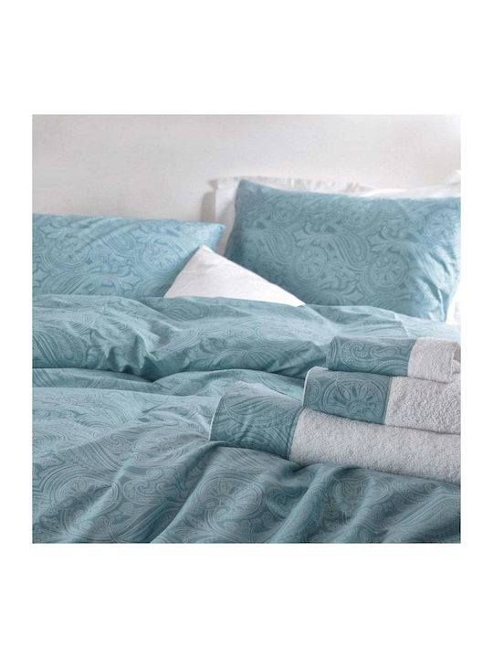Rythmos Bettdecken-Set Großes Doppelbett 220x240cm Charisma Türkis 3Stück