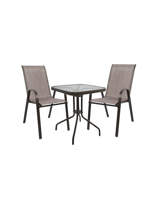 Garten- und Outdoor-Möbelsets für kleinen Raum 3 Stück braun