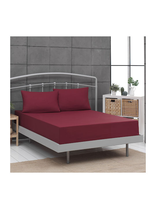 Beauty Home Coverlet Double Cotton Burgundy 220x240cm 1999KLYD-Burgundy