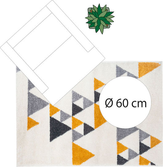 A-S Ilan Covor Rectangular Alb