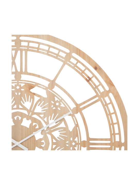 Spitishop Ρολόι Τοίχου Αθόρυβο Ξύλινο 75cm