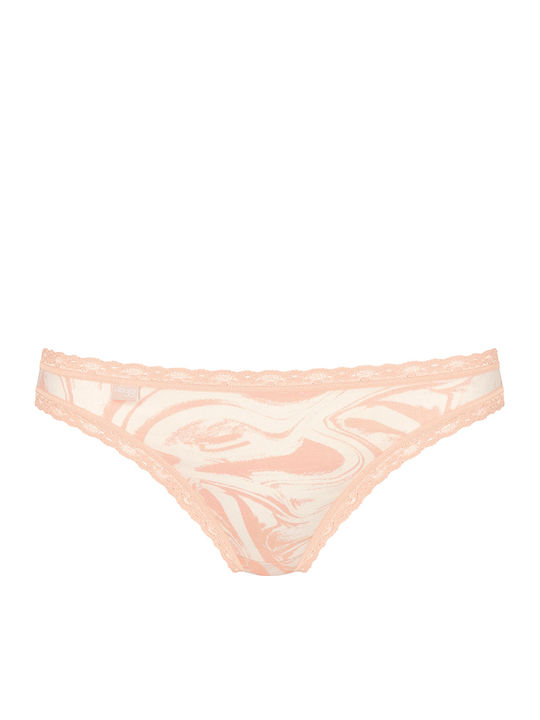24/7 Weekend H Tanga Βαμβακερά Women's Slip 3Pack Fuchsia/Blue/Beige