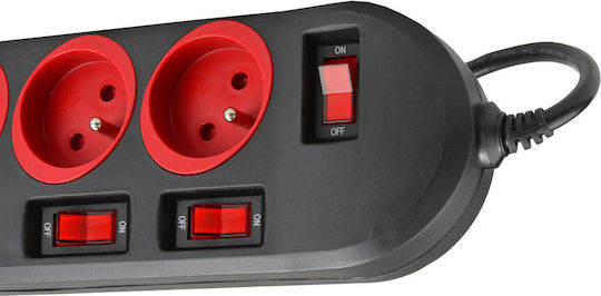 Maclean Energy Πολύπριζο Aσφαλείας 5 Θέσεων με USB-A, Διακόπτη και Καλώδιο 1.5m
