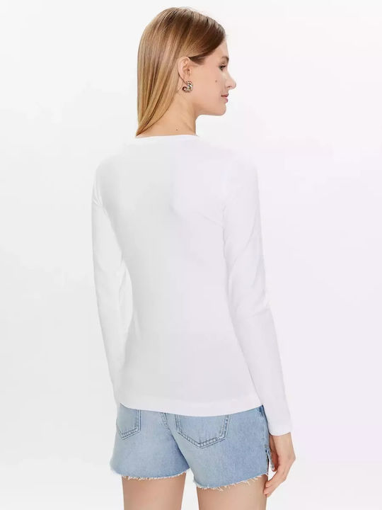 Guess Women's Blouse Cotton Long Sleeve White