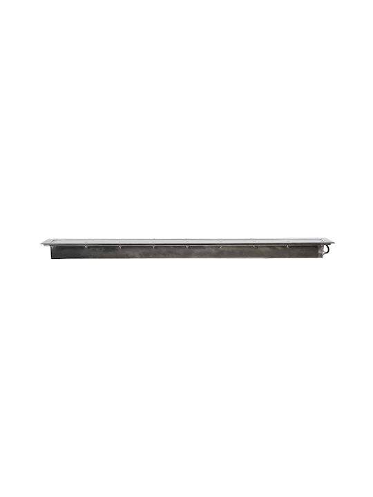 GloboStar Undergroundremvi Outdoor Floor Lamp LED Wall Washer 18W with Blue Light IP68 Silver