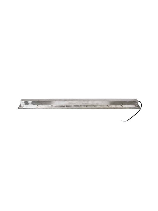 GloboStar Undergroundremvi Outdoor Floor Lamp LED Wall Washer 18W with Blue Light IP68 Silver