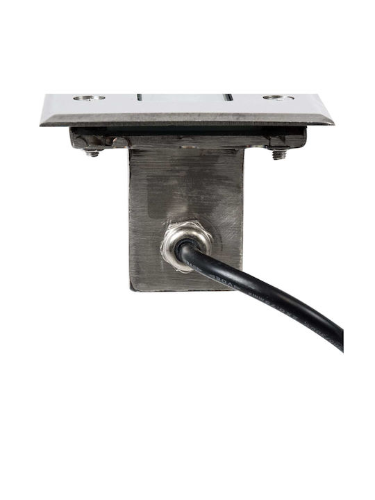 GloboStar Undergroundremvi Outdoor Floor Lamp LED Wall Washer 18W with Blue Light IP68 Silver